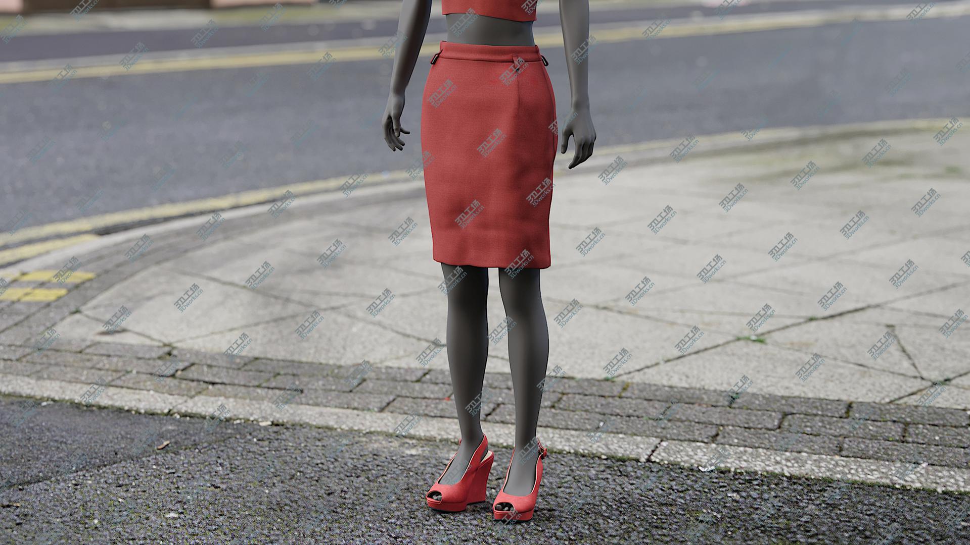 images/goods_img/202104091/Women's Skirt and Shoes 3D model/2.jpg